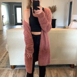 Free People Faux Fur Cardigan